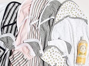 Burts Bees Baby Infant Hooded Towels, Unisex Bath Essentials and Newborn Necessities