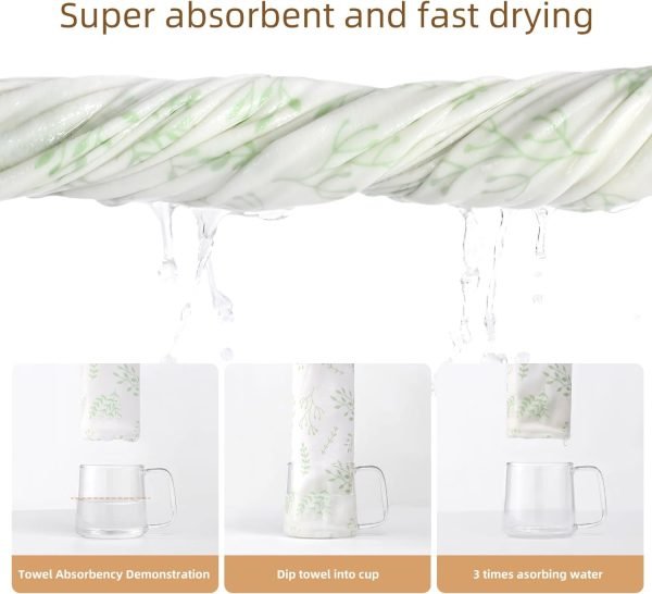 Baby Towels 2 Pack,Hooded Baby Towels Set,Baby Infant Bath Towels with Hood,Soft and Absorbent Nursery Towel,Large 28x28 Inch,Newborn Essential(Mint Green Leaves + Mint Green)