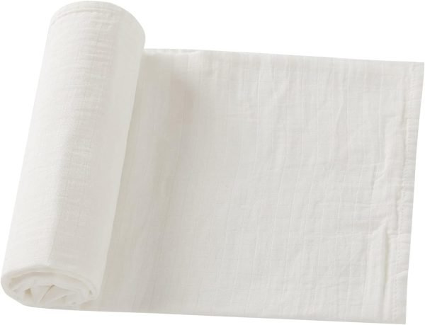 Muslin Swaddle Blankets for Boys and Girls, Soft Cotton Baby Swaddle Blankets for Unisex, 47 X 47 inches Muslin Swaddles, 4 Pack Leaves & Warmth Colors
