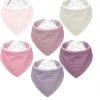 Muslin Baby Bibs,Baby Bandana Drool Bibs 100% Cotton for Baby Boy Girl,Solid Colors Bib for Drooling Teething