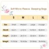 Soft Micro-Fleece Baby Sleep Sack, 6-12 Months Warm Baby Wearable Blanket, 2-Way Zipper Sleeping Bags, 2 Pack Comfy Toddler Sleeping Sack for Baby Girls, Medium Size, Floral