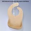 Baby Bibs for Boys Girls, 3 Pack Soft Adjustable Silicone Bibs for Babies Toddlers, BPA Free, Waterproof Bibs for Baby Eating Essentials Baby Gifts