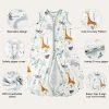 Baby Sleep Sack 6-12 Months 0.5 TOG Baby Wearable Blanket, 100% Cotton Infant Toddler Sleeping Sack 2-Way Zipper Lightweight Sleepsack, Giraffe