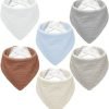 Muslin Baby Bibs,Baby Bandana Drool Bibs 100% Cotton for Baby Boy Girl,Solid Colors Bib for Drooling Teething