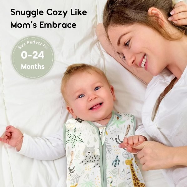 Baby Sleep Sack 6-12 Months 0.5 TOG Baby Wearable Blanket, 100% Cotton Infant Toddler Sleeping Sack 2-Way Zipper Lightweight Sleepsack, Giraffe