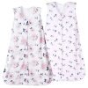 2 Pack Baby Sleep Sack 6-12 Months, Rayon Derived from Bamboo，Soft Cooling Sleep Sacks for Summer, TOG 0.5 Baby Wearable Blankets with 2-Way Zipper, Medium Size, Whale