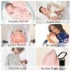 Muslin Swaddle Blankets, Soft Silky Baby Blankets 47 x 47 inches, Breathable Swaddle Blankets, Newborn Receiving Blanket for Boys and Girls, 4 Pack