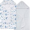 Baby Infant Hooded Towels! Organic Cotton, Unisex Bath Essentials and Newborn Necessities, Soft Nursery Towel with Hood Set, 2-Pack Size 29 x 29 Inch