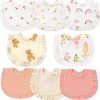 Muslin Baby Bibs for Baby Girls, Muslin Bibs Drool Bandana Bibs