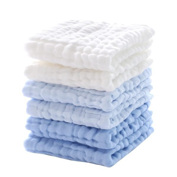 Baby Washcloths and Burp Cloths, Soft Absorbent Towels for Newborns, 6 Pack, 12x12 Inches (Pink)