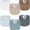 Muslin Baby Bibs for Boys Girls 6 Pack, 100% Cotton Baby Bib for Drooling and Teething, Absorbent Bandana Bibs