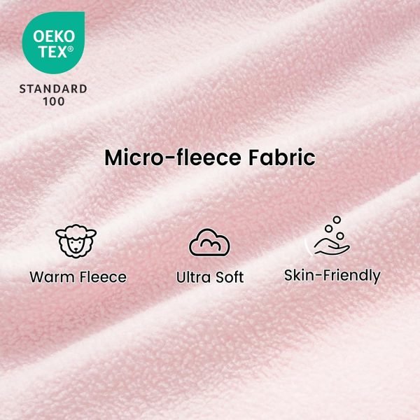 Soft Micro-Fleece Baby Sleep Sack, 6-12 Months Warm Baby Wearable Blanket, 2-Way Zipper Sleeping Bags, 2 Pack Comfy Toddler Sleeping Sack for Baby Girls, Medium Size, Floral