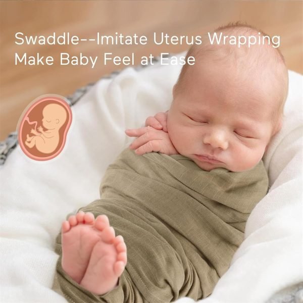 71eNHJGkRyL._SL1500 Muslin Swaddle Blankets, Swaddle Blanket for Baby Boys and Girls, 4-Pack Breathable and Skin-Friendly Baby Receiving Blankets Swaddle Wrap, Baby Essentials, Registry & Gift, 47 x 47 inches