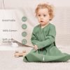 Baby Sleep Sack 6-12 Months Long Sleeve Wearable Blanket Baby 100% Cotton 2-Way Zipper 0.5 Tog Infants Sleeping Sack, Lightweight(Medium)