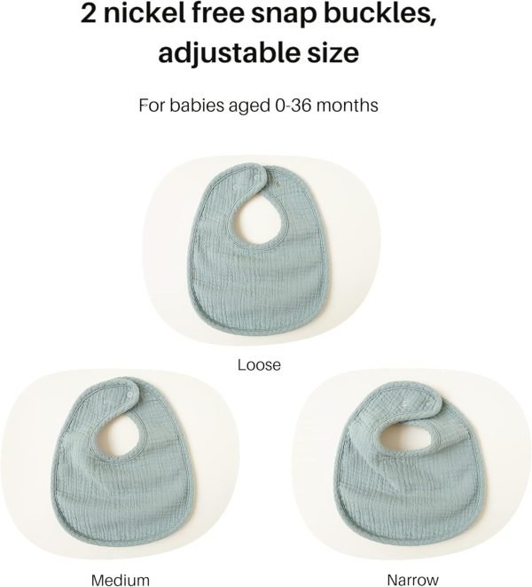 Muslin Baby Bibs for Boys Girls 6 Pack, 100% Cotton Baby Bib for Drooling and Teething, Absorbent Bandana Bibs