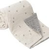 Baby Blankets for Unisex Boys Girls, Soft Nursery Crib Blankets with Muslin Cotton Front and Dotted Fleece Back for Newborns Toddlers 30x40inch (Blue Moon)