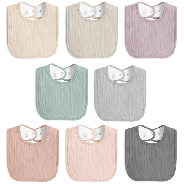 71iYpY0kj3L._SL1500 8 Pack Baby Muslin Bibs 100% Cotton Bibs for Boys Girls,Soft and Absorbent Bib Set for Feeding and Drooling