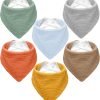 Muslin Baby Bibs,Baby Bandana Drool Bibs 100% Cotton for Baby Boy Girl,Solid Colors Bib for Drooling Teething
