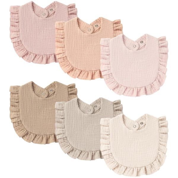 71jR_1a4dAL._SL1500 Baby Muslin Bibs Bandana Drool Bibs for Unisex Boys & Girls, Soft and Absorbent Cotton Teething Drooling Bib Set for Newborn Toddler