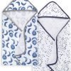 Baby Infant Hooded Towels! Organic Cotton, Unisex Bath Essentials and Newborn Necessities, Soft Nursery Towel with Hood Set, 2-Pack Size 29 x 29 Inch