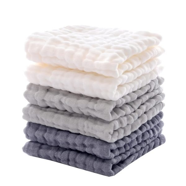 Baby Washcloths and Burp Cloths, Soft Absorbent Towels for Newborns, 6 Pack, 12x12 Inches (Pink)