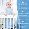 3 Pack Baby Sleep Sack 3-6 Months 100% Rayon Cotton Baby Sleeping Bag 2-Way Zipper Toddler Wearable Blankets Comfy Stretchy Thin Sleep Sacks TOG 0.3