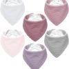 Muslin Baby Bibs,Baby Bandana Drool Bibs 100% Cotton for Baby Boy Girl,Solid Colors Bib for Drooling Teething