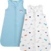 Baby Sleep Sack 18-24 Months 100% Cotton, Baby Boy Wearable Blanket 2-Way Zipper TOG 0.5, Breathable Lightweight Baby Sleeping Bag 2 Pack, Toddler Sleep Sacks 2t, Dinosaur, X-Large