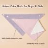 Muslin Baby Drool Bibs 6Pack Soft Triangular Adjustable Baby Bandana Bibs for Unisex Girls & Boys