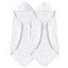 Hooded Baby Towels for Newborn 2 Pack 100% Muslin Cotton Baby Bath Towel with Hood for Babies, Infant, Toddler and Kids, Large 32x32Inch, Soft and Absorbent Newborn Essential