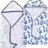 Baby Infant Hooded Towels! Organic Cotton, Unisex Bath Essentials and Newborn Necessities, Soft Nursery Towel with Hood Set, 2-Pack Size 29 x 29 Inch