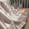 Muslin Quilt Blanket, Crib Blanket for Baby and Toddler,47x47 Inches(Ivory)