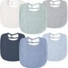 Muslin Baby Drool Bibs 6Pack Soft Square Adjustable Baby Bandana Bibs for Unisex Girls & Boys