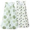 2 Pack Baby Sleep Sack 6-12 Months, Rayon Derived from Bamboo，Soft Cooling Sleep Sacks for Summer, TOG 0.5 Baby Wearable Blankets with 2-Way Zipper, Medium Size, Whale