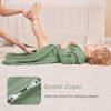 Baby Sleep Sack 6-12 Months Long Sleeve Wearable Blanket Baby 100% Cotton 2-Way Zipper 0.5 Tog Infants Sleeping Sack, Lightweight(Medium)