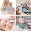 Muslin Baby Bibs 10 Pack Baby Bandana Drool Bibs 100% Cotton for Unisex Boys Girls,10 Solid Colors Set for Teething Drooling