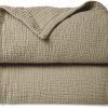 Muslin Quilt Blanket, Crib Blanket for Baby and Toddler,47x47 Inches(Ivory)