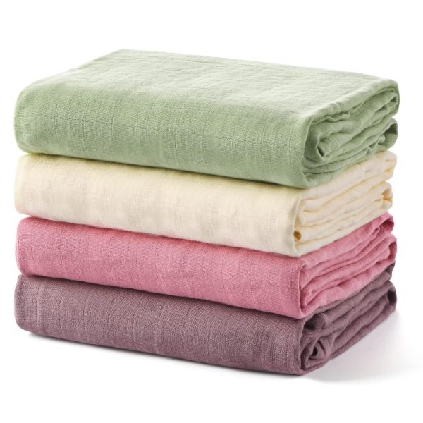 81jfPxiVg1L._SL1500 Muslin Swaddle Blankets, Swaddle Blanket for Baby Boys and Girls, 4-Pack Breathable and Skin-Friendly Baby Receiving Blankets Swaddle Wrap, Baby Essentials, Registry & Gift, 47 x 47 inches