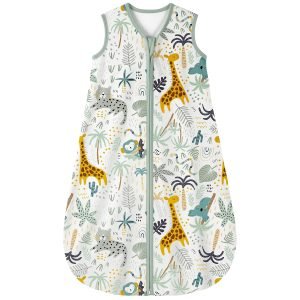 Baby Sleep Sack 6-12 Months 0.5 TOG Baby Wearable Blanket, 100% Cotton Infant Toddler Sleeping Sack 2-Way Zipper Lightweight Sleepsack, Giraffe