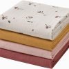 Muslin Swaddle Blankets for Boys and Girls, Soft Cotton Baby Swaddle Blankets for Unisex, 47 X 47 inches Muslin Swaddles, 4 Pack Leaves & Warmth Colors