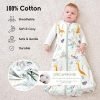 Baby Sleep Sack 6-12 Months 0.5 TOG Baby Wearable Blanket, 100% Cotton Infant Toddler Sleeping Sack 2-Way Zipper Lightweight Sleepsack, Giraffe