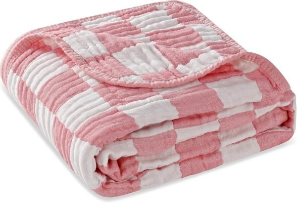 915C8BCdMkL._AC_SL1500 Ultra Soft Muslin Baby Blanket, Made of Viscose from Bamboo and Muslin from Cotton, A Versatile Swaddle and Bed Blanket for Babies, Toddlers, Boys, and Girls (Forest Elephant 1 Pack).