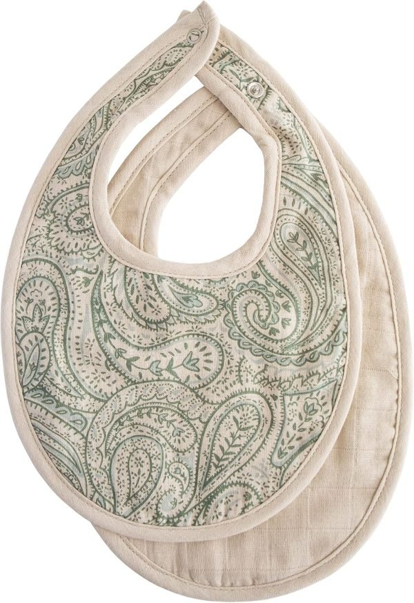 Muslin Baby Bib | Soft Cotton for Infant Drips, Drools & Feedings | Adjustable Fit | 2 Pack