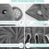 Baby Towel, 2 Pack Cotton Baby Towel Set, 31 X 31 Inch Super Soft Baby Bath Towel for Infants, Toddlers and Newborn (Panda)
