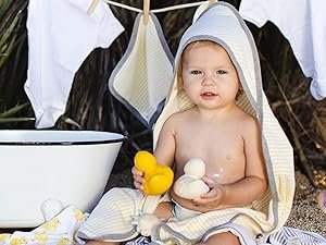 Burts Bees Baby Infant Hooded Towels, Unisex Bath Essentials and Newborn Necessities