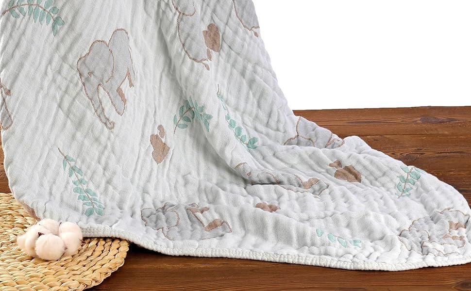 elephant forest baby blanket